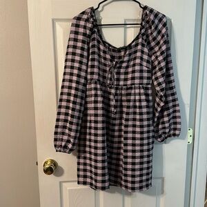 Purple and black gingham dress wild fable size Medium